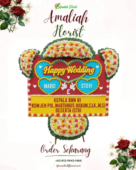 Papan Bunga Pernikahan Bageng